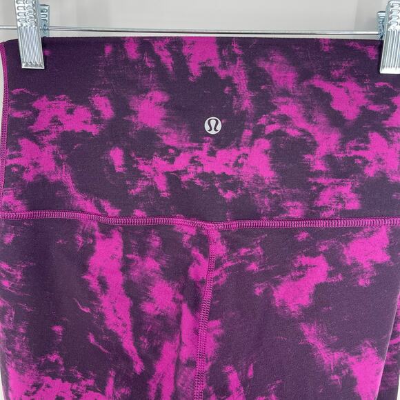 Lululemon Wunder Under Crop II Full On Luon (Roll Down) 21" Breezy Plum Size 4 - Picture 4 of 8